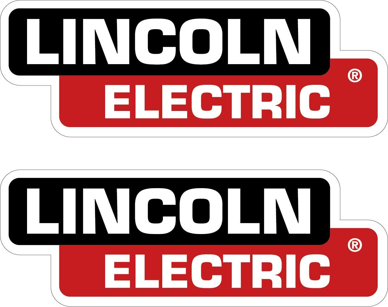 Lincoln Electric Welder Decal Stickers Pair 4.5x12.5 Vinyl Tool Box Truck  P114