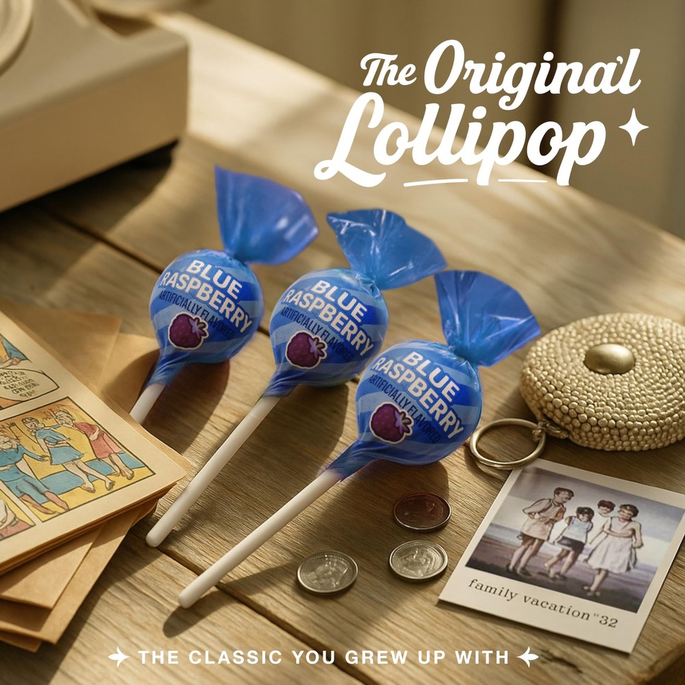 Blue Raspberry Lollipops 65 Count Bulk Candy Individually Wrapped Treats