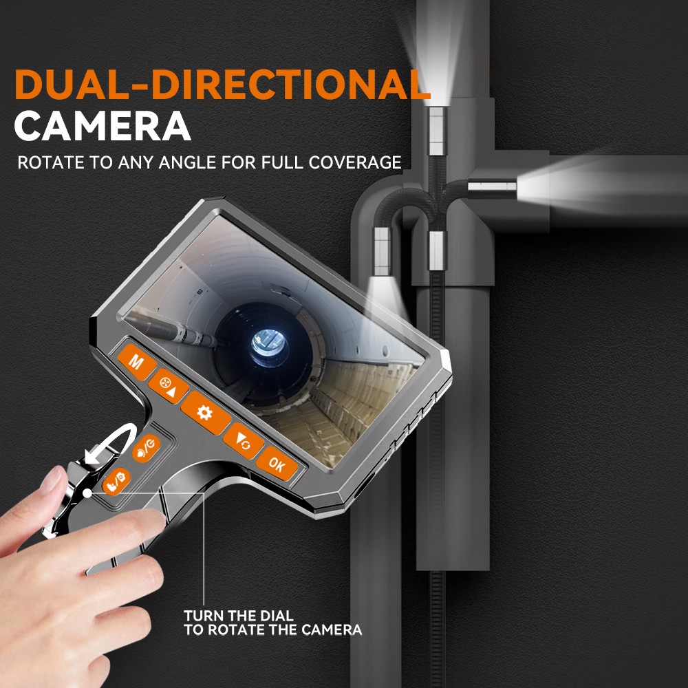 BestPrice! 2-Way 360° Endoscope W/Light Industrial Articulating Borescope Camera