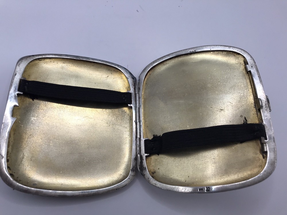 Antique Silver And Enamel Cigarette Case