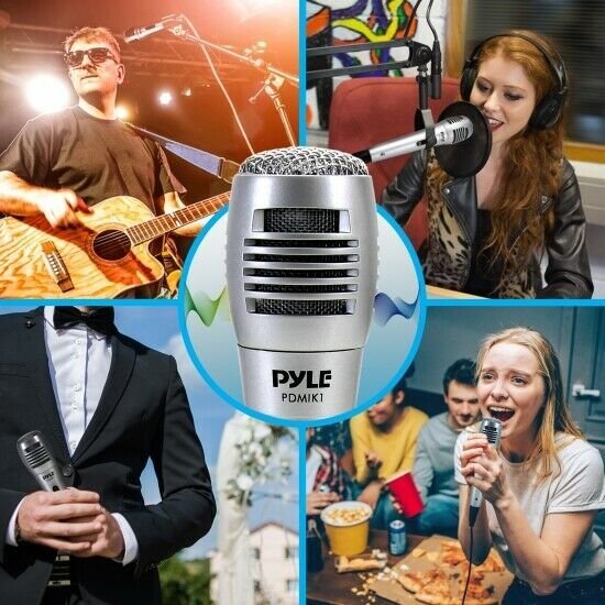 Pyle PDMIK1 Dynamic Microphone, Professional Moving Coil Handheld Mic XLR Cable