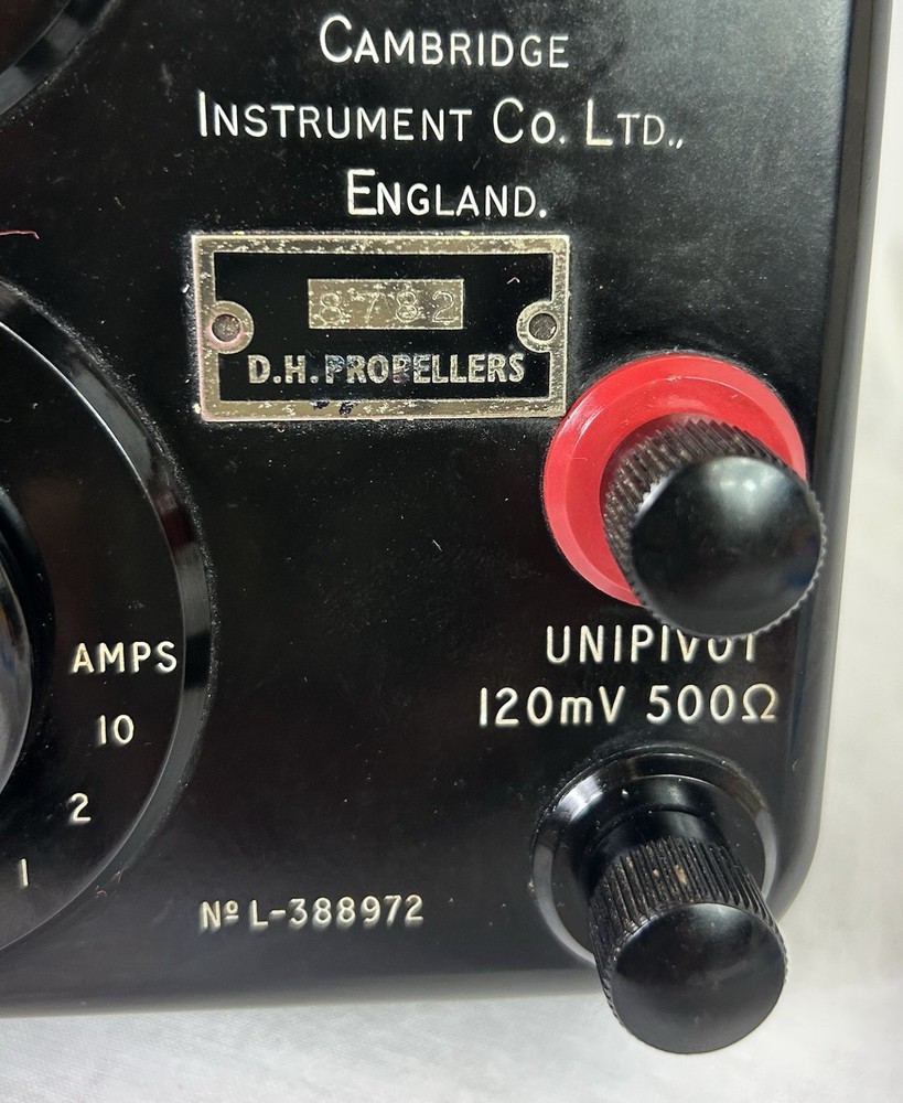 Vintage Cambridge Unipivot Galvanometer D.C. Range Meter, Aeronautical Testing