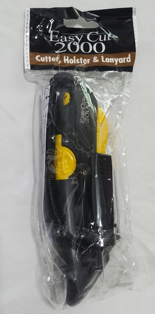 EasyCut Box Cutter Yellow W/ Lanyard