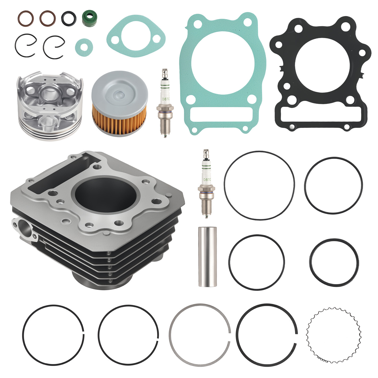 Cylinder Top End Piston Gasket Kit Big Bore For 1988-2000 Honda TRX 300 Fourtrax