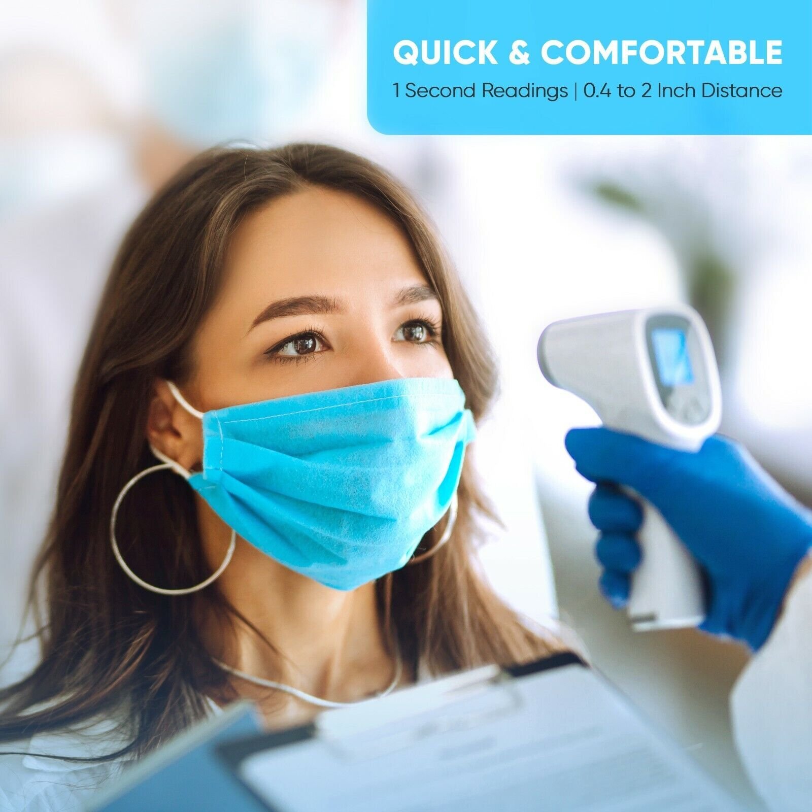 SereneLife Infrared Touchless Thermometer , Fever Alarm And Memory Recall