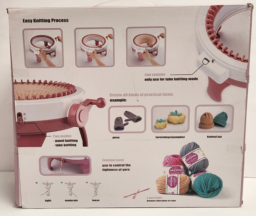 Sentro Knitting Machine Magic Loop Loom 48 Pin Yarn Easy Knit 8+