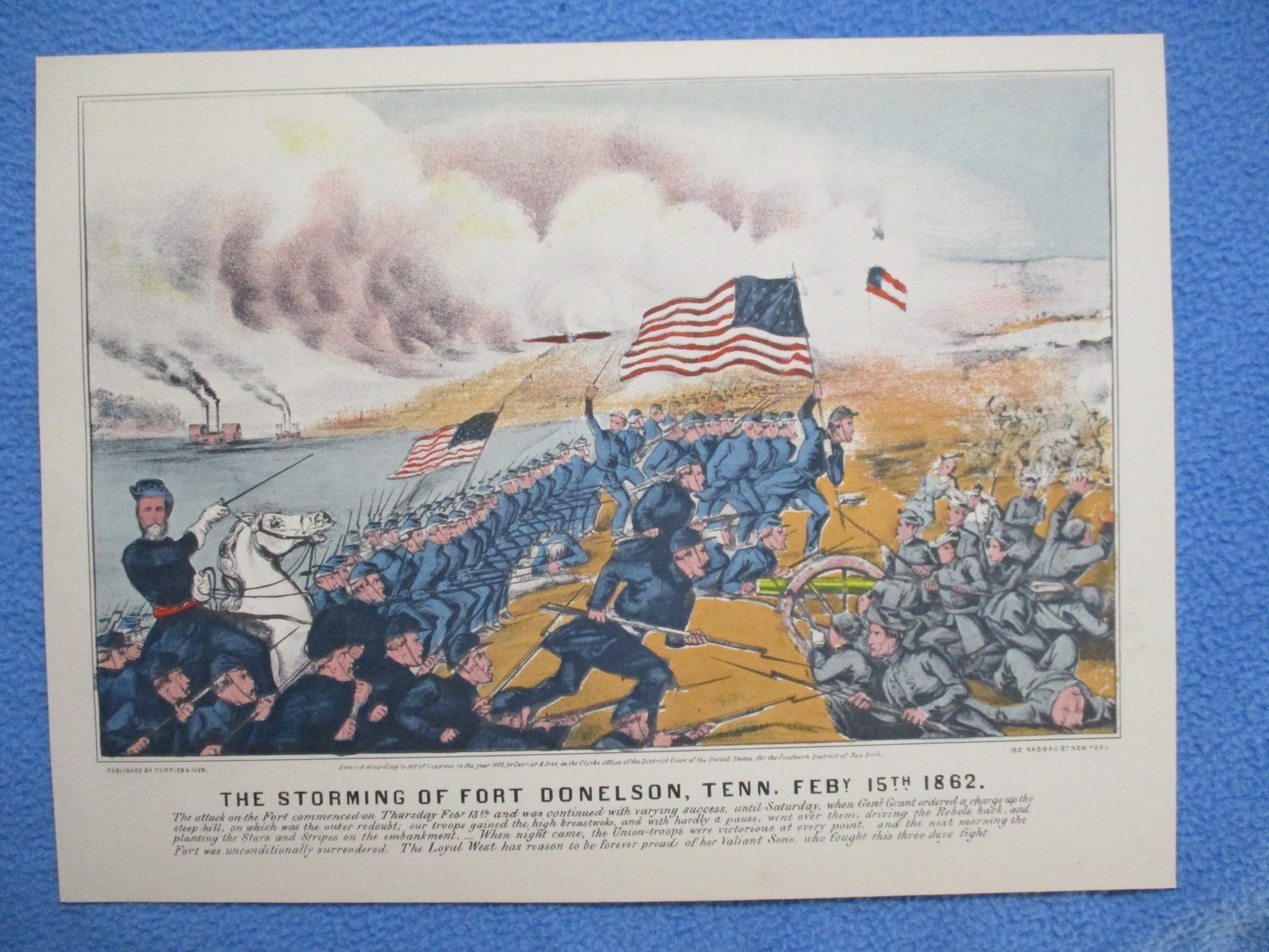 Civil War Print - The Storming of Fort Donelson, Tennessee, 1862 - FRAME 4 GIFT