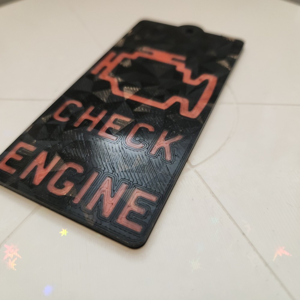 Check Engine Light Hanging Badge – Fun Interior Ornament