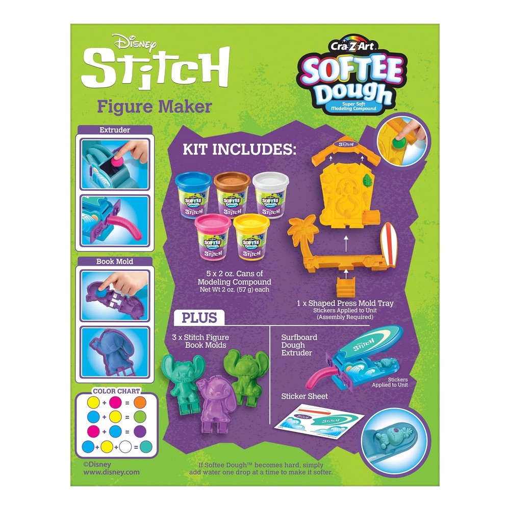 Stitch Softee Dough Making Kit, Stitch Figure Maker Using Softee Dough Modeli...