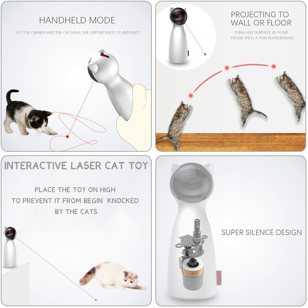 Cat Toy Automatic Rotating toy Pointer for Cats Pet Dog