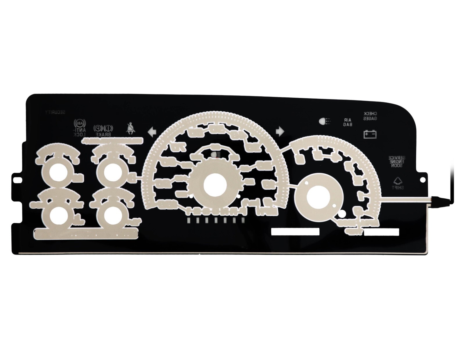 Blue Glow Gauge Black Overlay For 96-99 Chevy CK Truck Suburban Tahoe Cluster