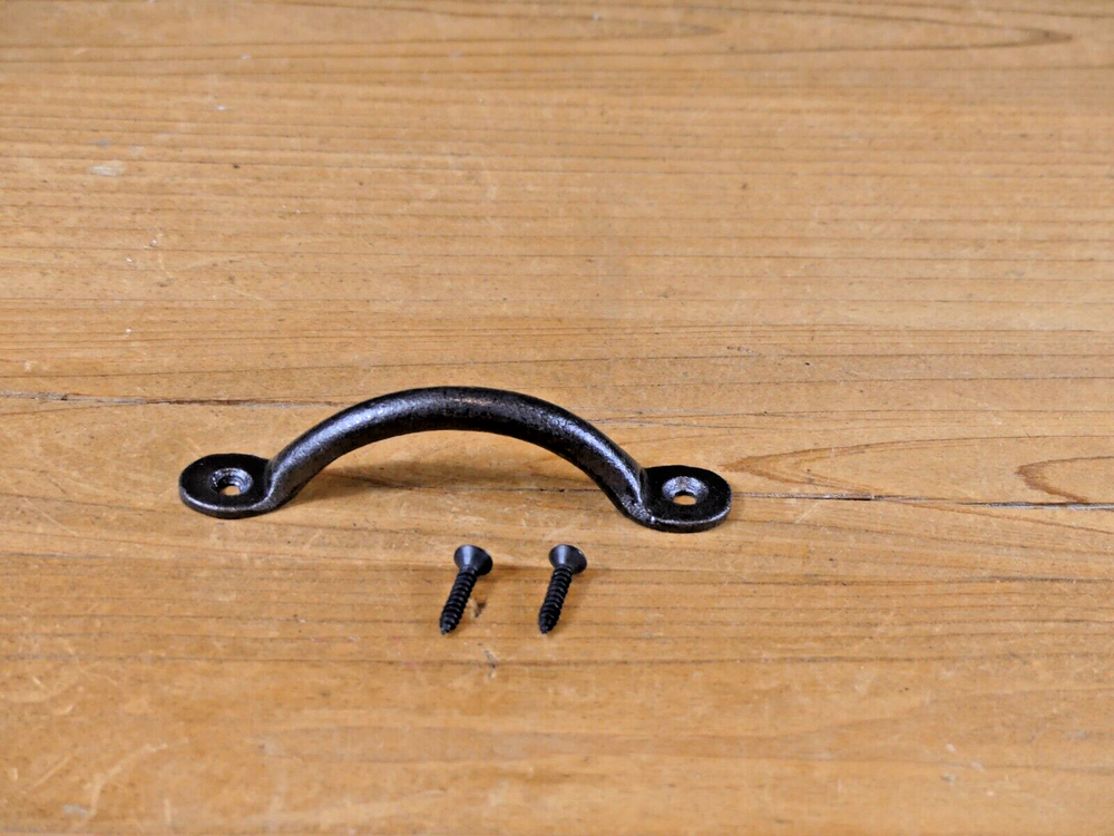 20 IRON DRAWER BIN PULLS 3 3/4" LONG CABINET HANDLES KITCHEN BATH WINDOW SMALL
