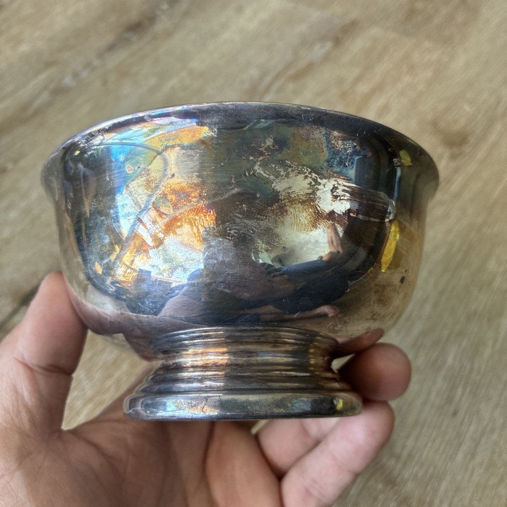 Gorham Silverplate Bowl YC778 Vintage 5” Round Footed Dish E.P.