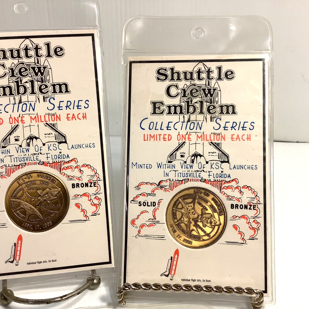 Shuttle Crew Emblem Collection Series Solid Bronze Lot(6) NASA