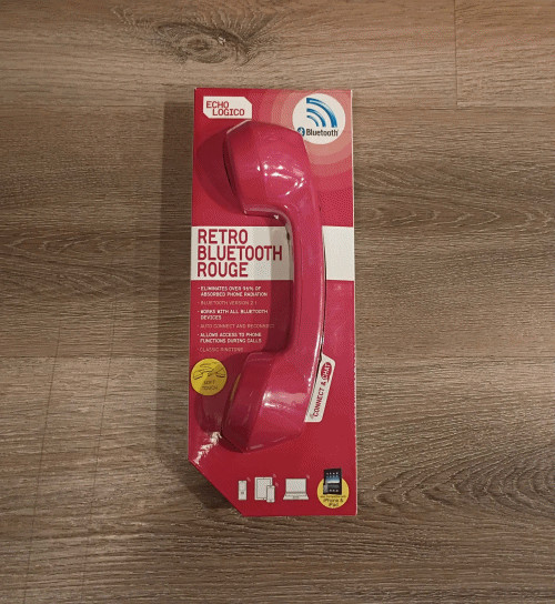Echo Logico Retro Bluetooth Rouge Phone Handset For Iphone Android Cell NEW