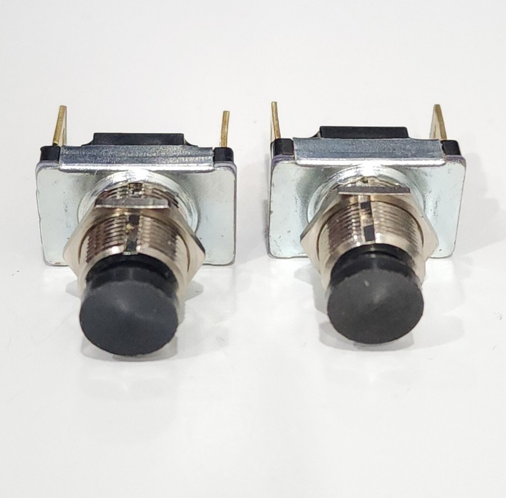 2 pcs Momentary Push Button Horn Switch Black