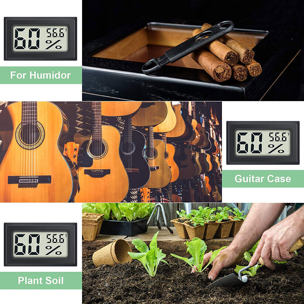 6Pcs Mini Digital LCD Indoor Thermometer Hygrometer Temperature Humidity Meter