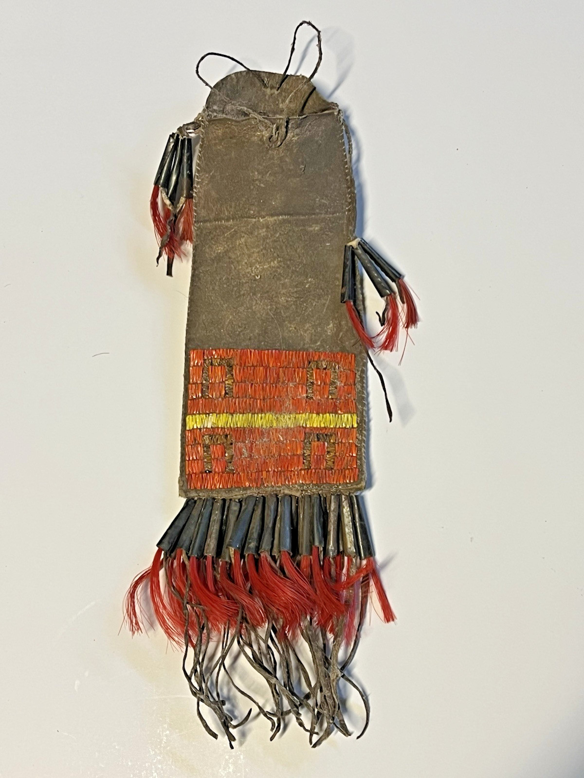 Antique Native American Indian Quilled Sheath & Knife; Late 1890's; Lot #A2