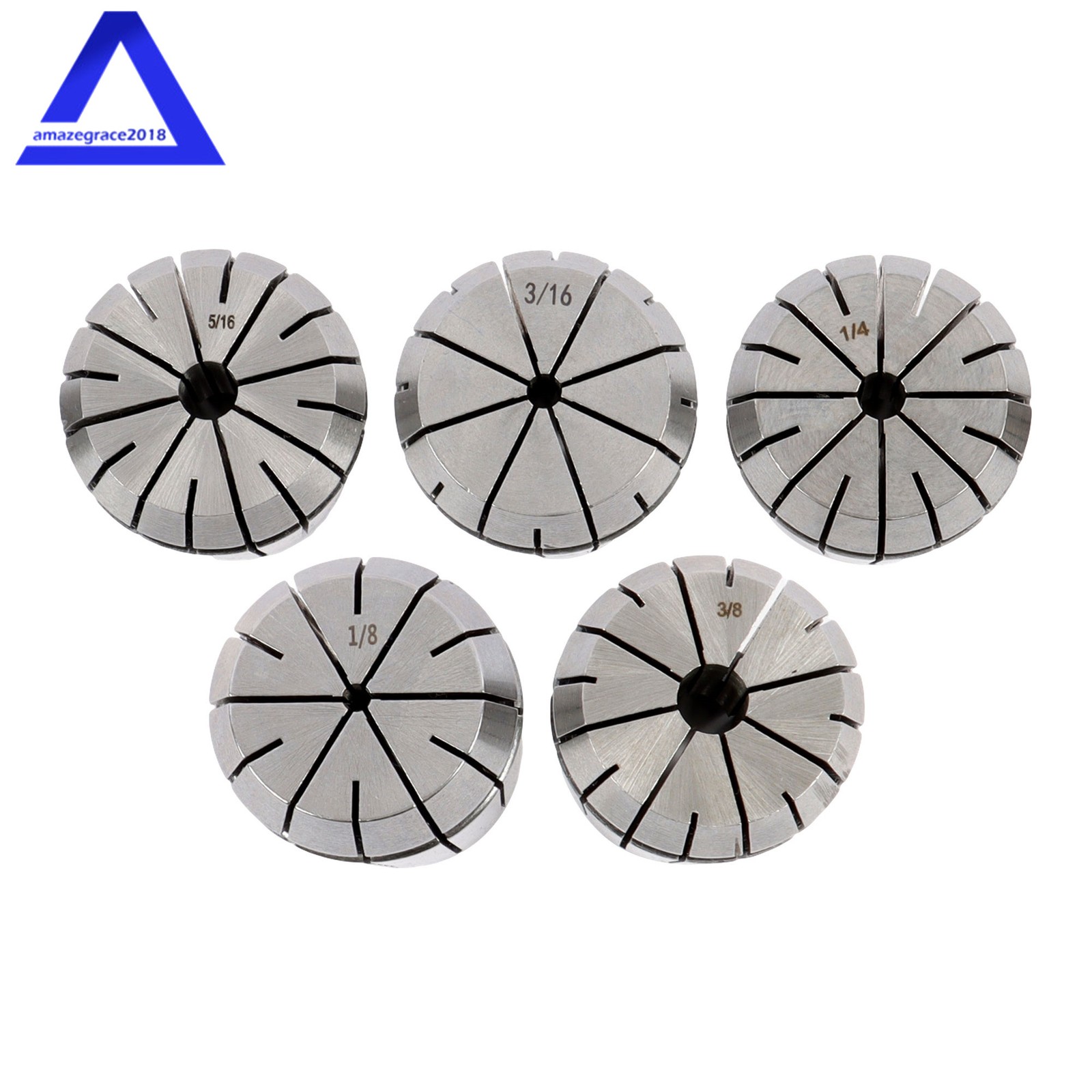 15 Pcs 1-/8'' - 1'' Collet Set R8 ER40 Shank Chuck Holder for Milling Machine