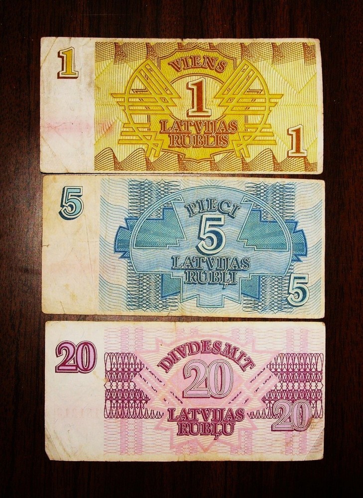 SET, Latvia, 1-5-20 Rubli, 1992 as181