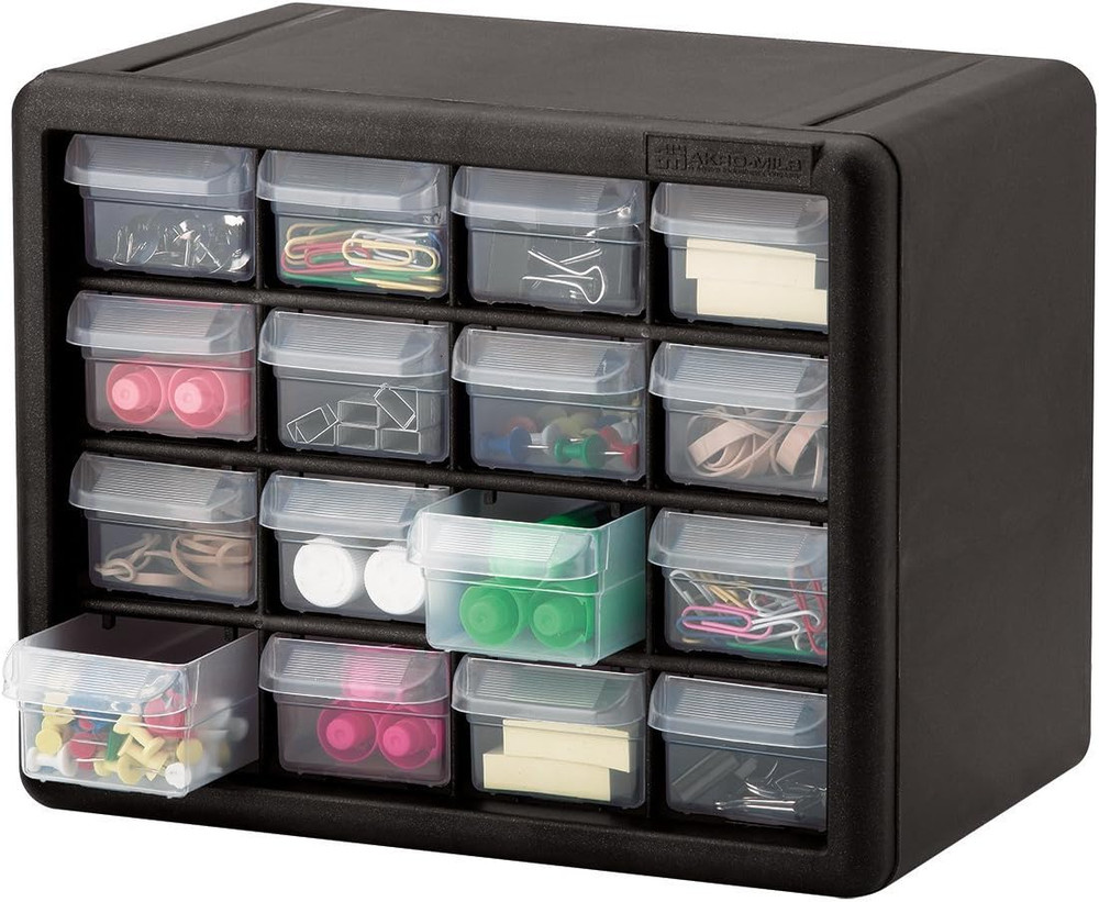 16-Drawer Plastic Storage Cabinet