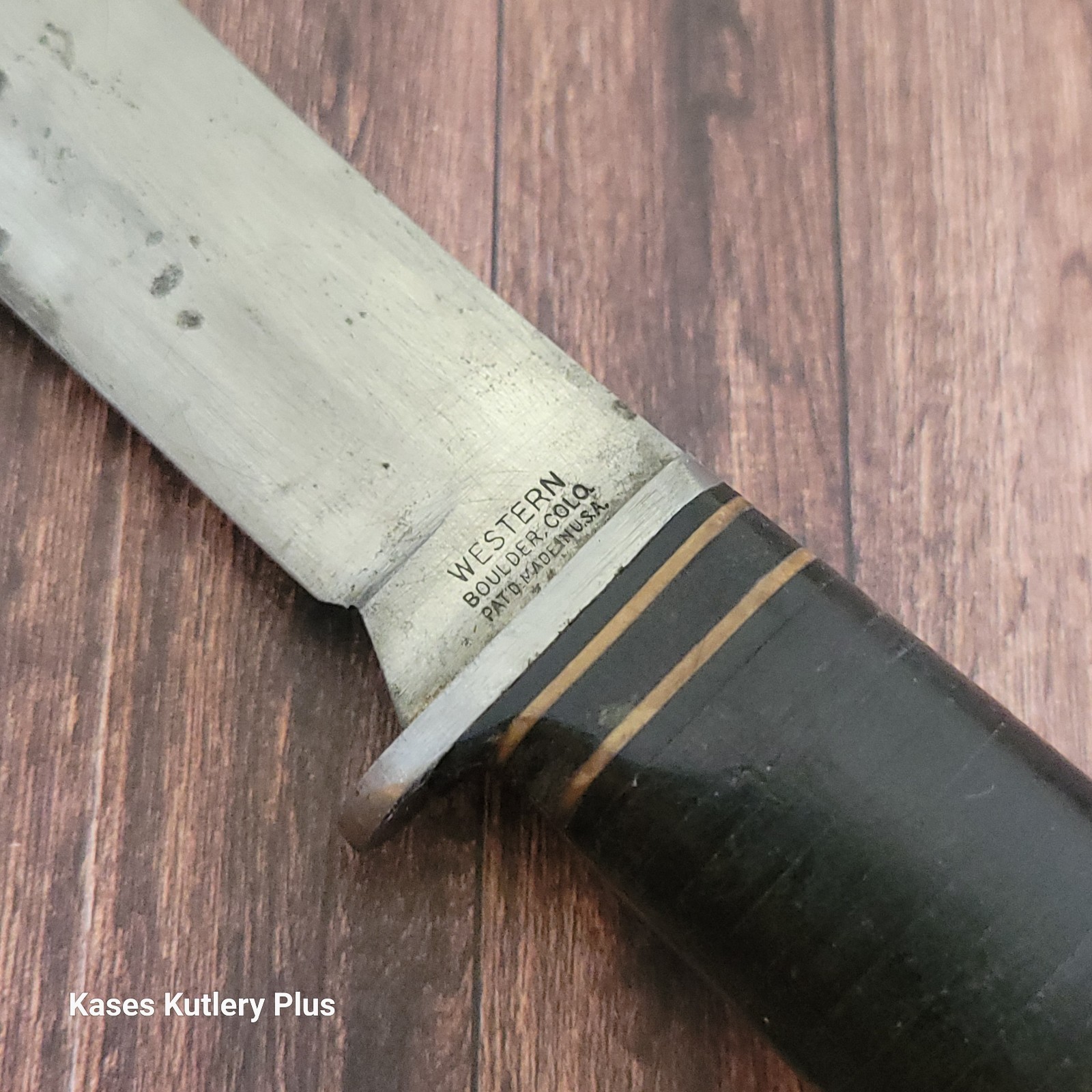 Western Hunters Fixed Blade Knife Made In Boulder Colo USA W/Sheath