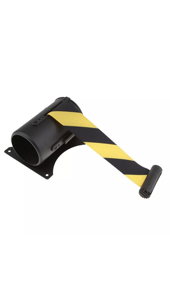 2m Stanchion Queue Barrier Wall Mount Retractable Crowd Control Plastic F