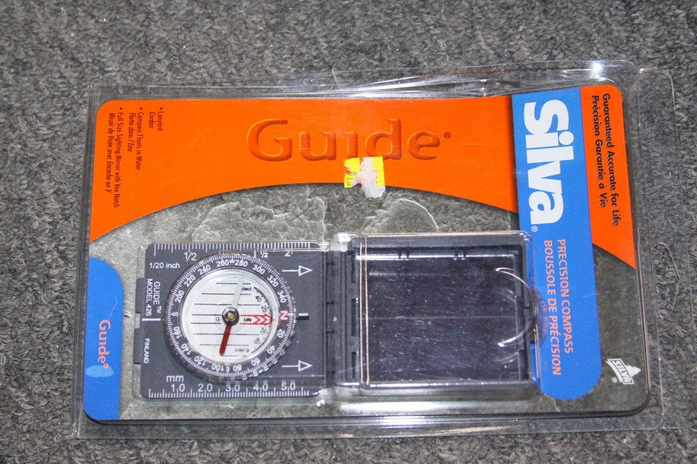 Silva Guide Model 426 Precision Compass Sighting Mirror Easy 1-2-3 New