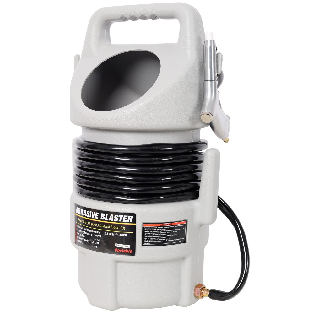 Abrasive Blaster Sandblasting Gun Kit, for Rust Removal, Paint Stripping
