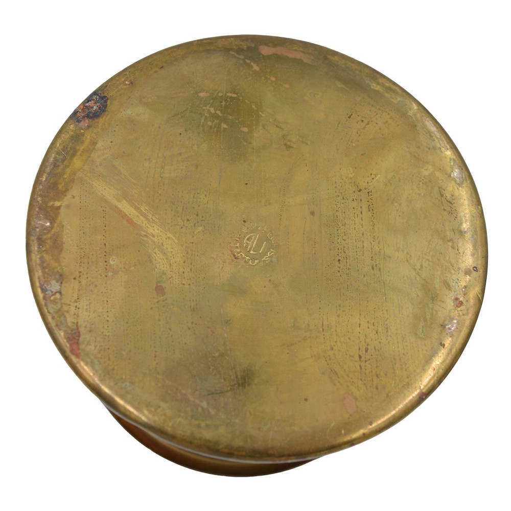 Vintage Solid Brass Middle Eastern Incense Ash Tray Set Stamped