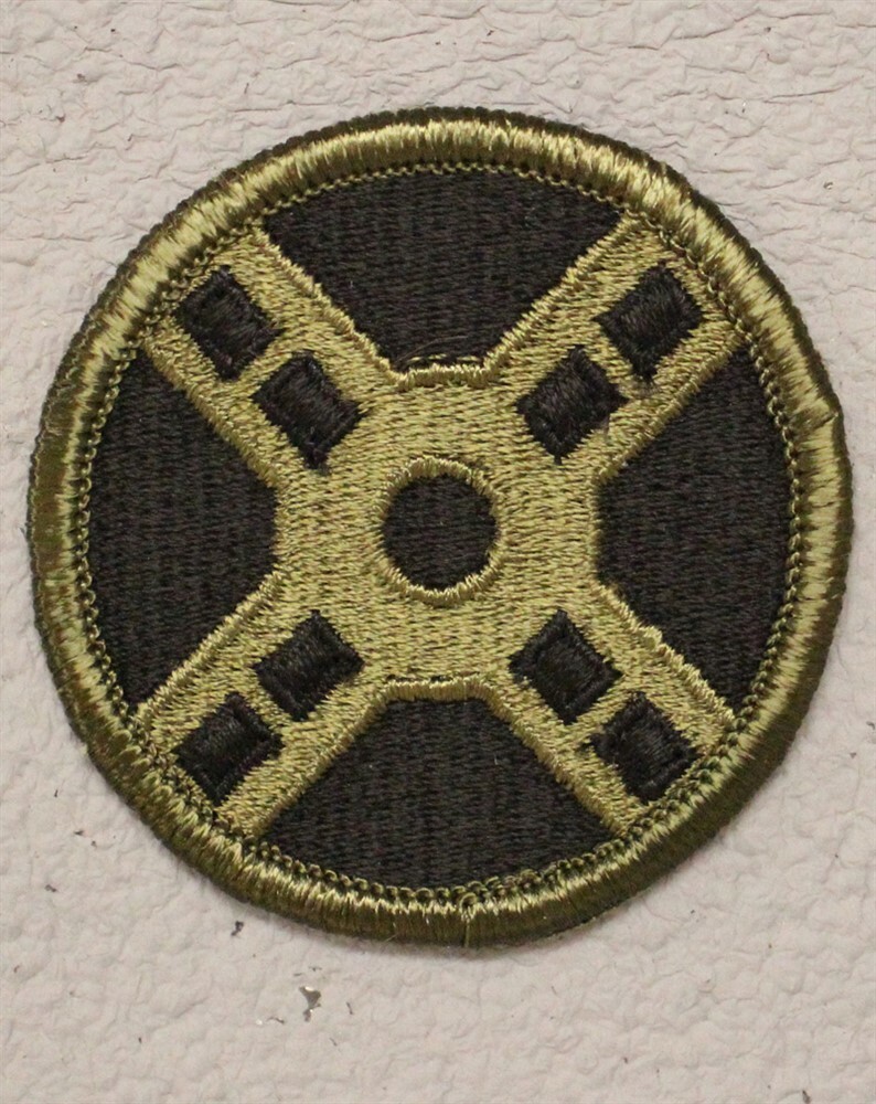 Army Patch: 425th Transportation Command (OD/black) - Subdued, merrowed edge