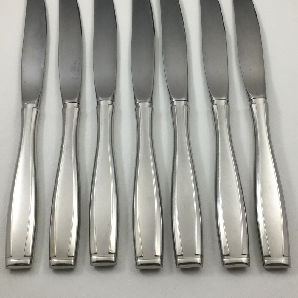 7 Oneida Stainless Satin Etage 9" Dinner Knives Flatware