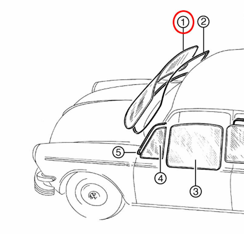 VW TYPE 3 1961 - 1973 REPLACEMENT GLASS WINDSHIELD NOTCHBACK SQUAREBACK FASTBACK