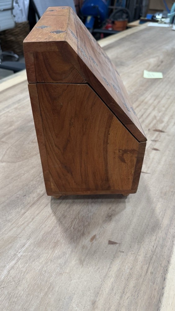 Antique Slope Front Stationary Box