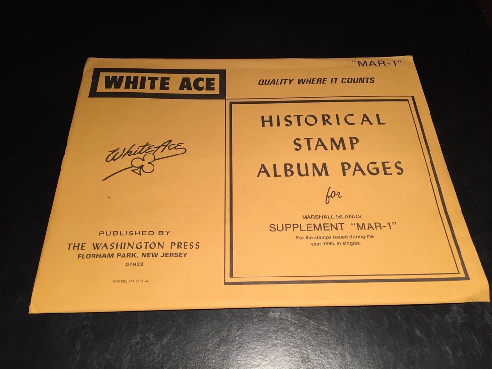 New White Ace Pages Marshall Islands MAR-1 -1985