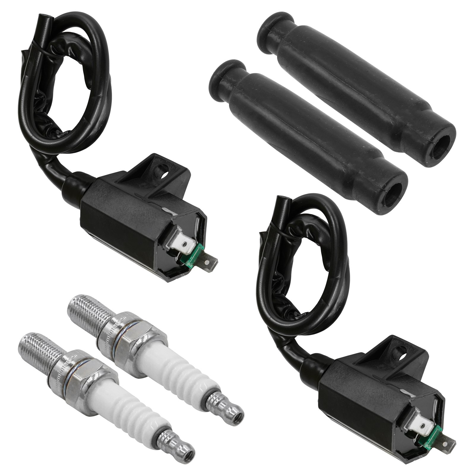 21121-1152 Ignition Coil w/Spark Plug & Cap for Kawasaki Teryx 750 KRF750 4x4 08