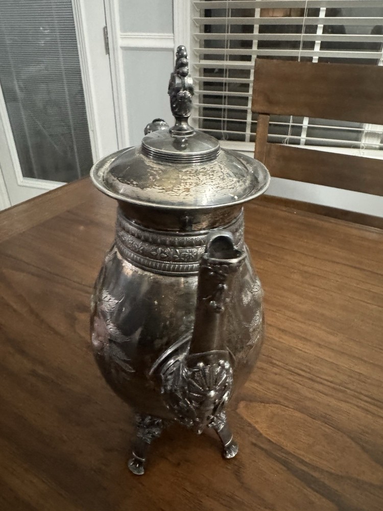 Antique Meriden Britannia Teapot Silver Plated Pattern 1925