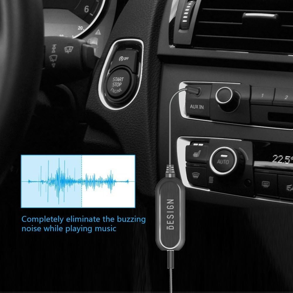 Compact Ground Loop Noise Isolator for Car Audio & Home Stereo Systems