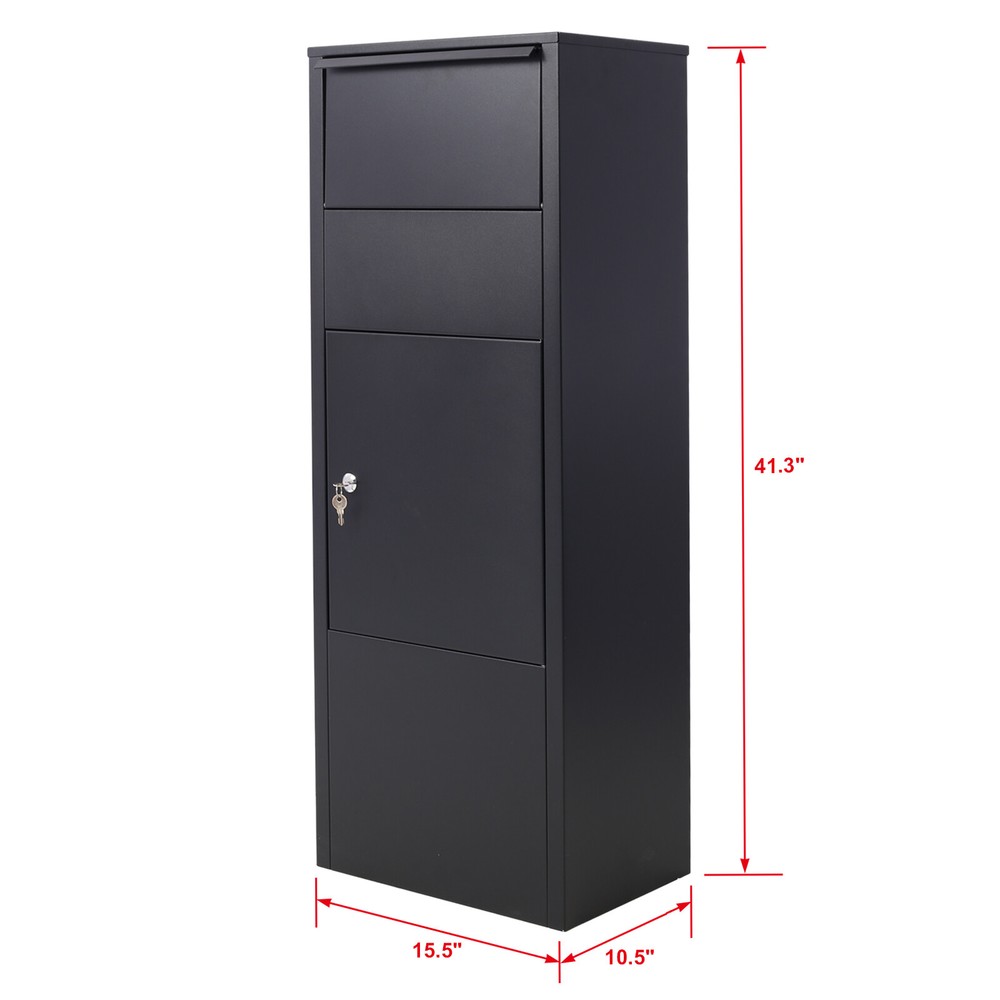 Parcel Delivery Drop Box for Porch Lockable Secure Storage Compartment Mailboxes