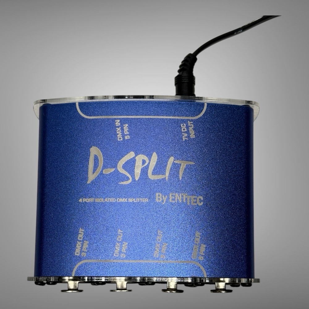 ENTTEC D-Split 4 Port Isolated DMX Splitter w Adapters Lighting Control