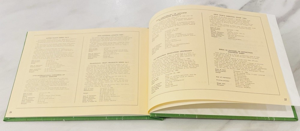 Japanese Stamp album 1984 WITH STAMPS in Japanese and English Language