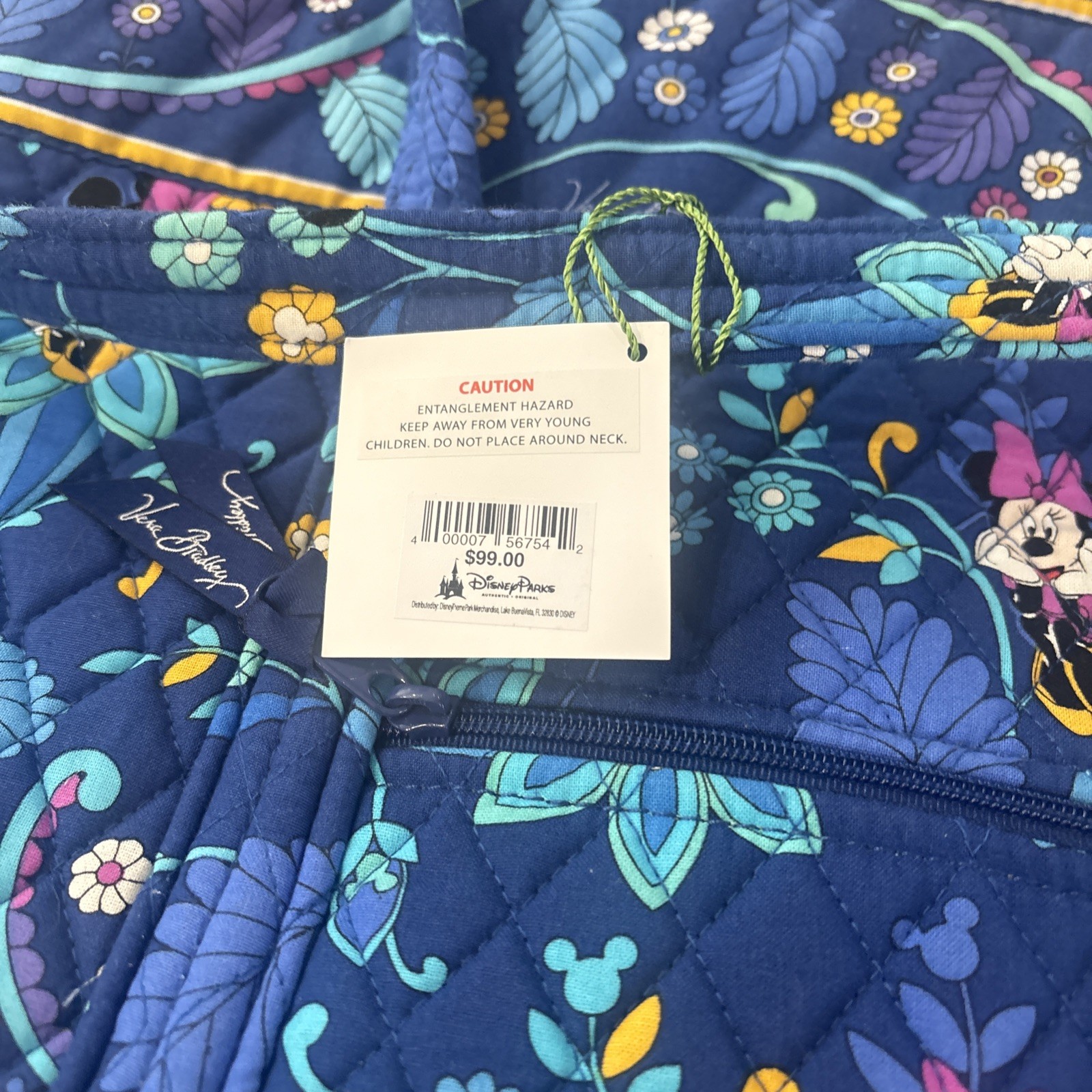 RARE SOLD OUT Disney Vera Bradley Mickey Mouse Disney Dreaming Blue Tote Bag NWT