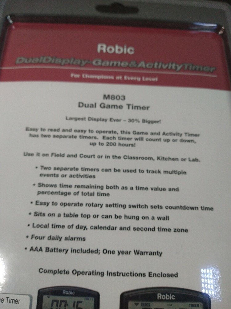 Clock Timer Robic Basketball M803 Big Game Timer, Black