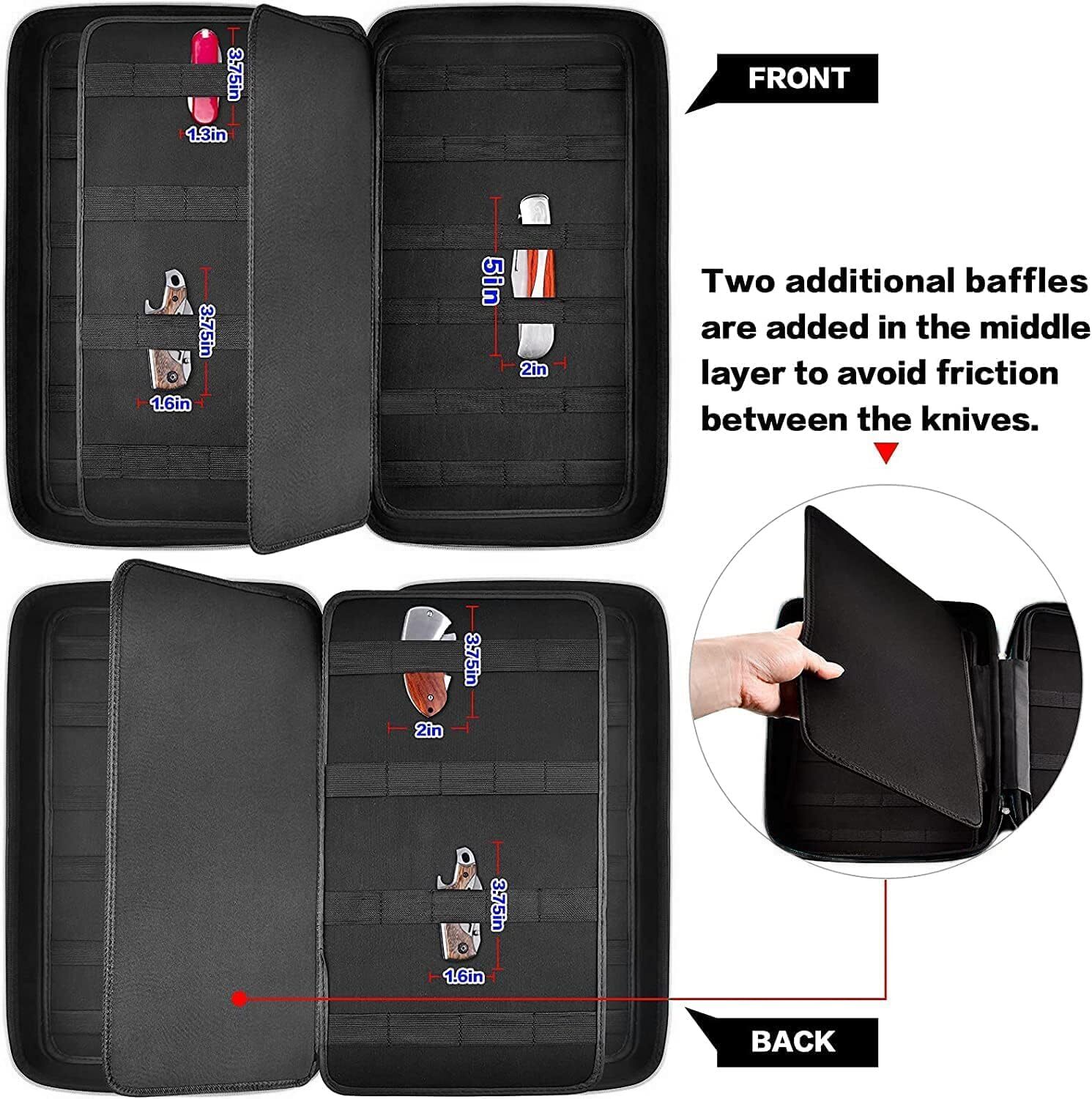 Expositor De Cuchillos Para Mas De 66 Navajas. Soporte Plegable, Almacenamiento