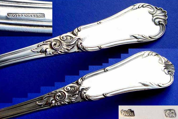 Large Solid Spoon, WOLLENWEBER, 800 Silver A332