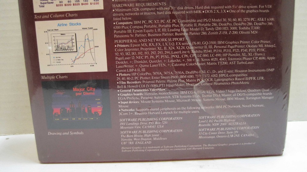 VTG Harvard Graphics Version 2.13, 5 1/4 Disk SPC Software Publishing NEW Sealed