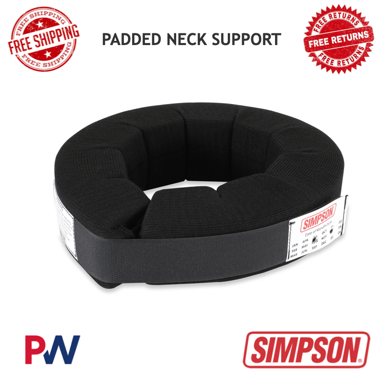 Simpson Racing Padded Neck Support - Black #23022BK