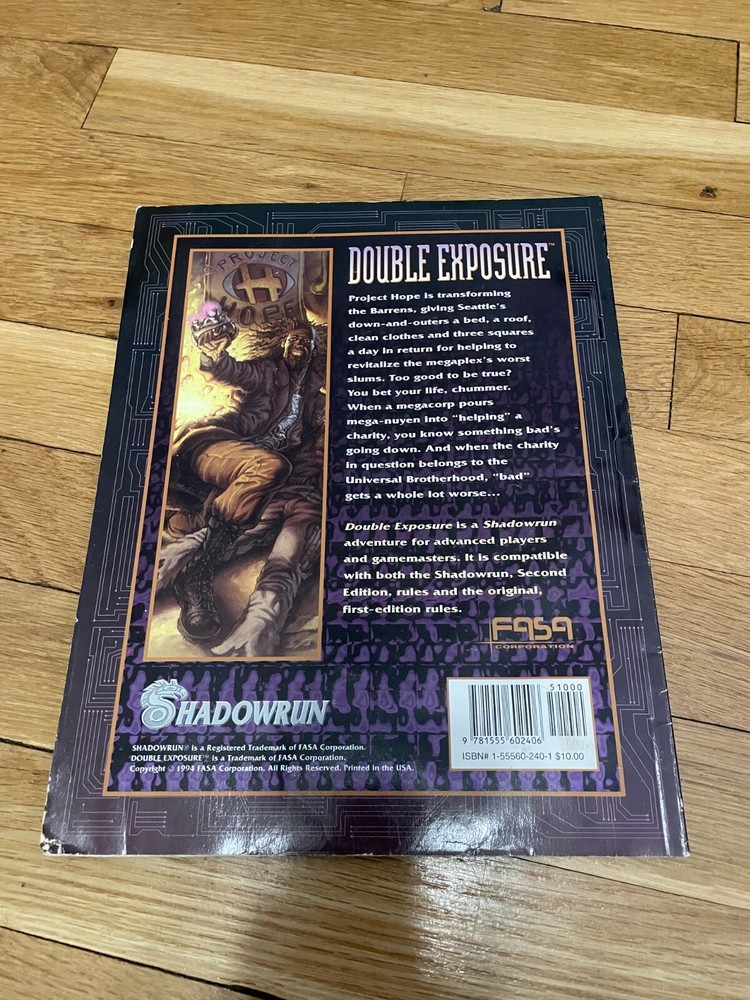 Shadowrun RPG Double Exposure FASA