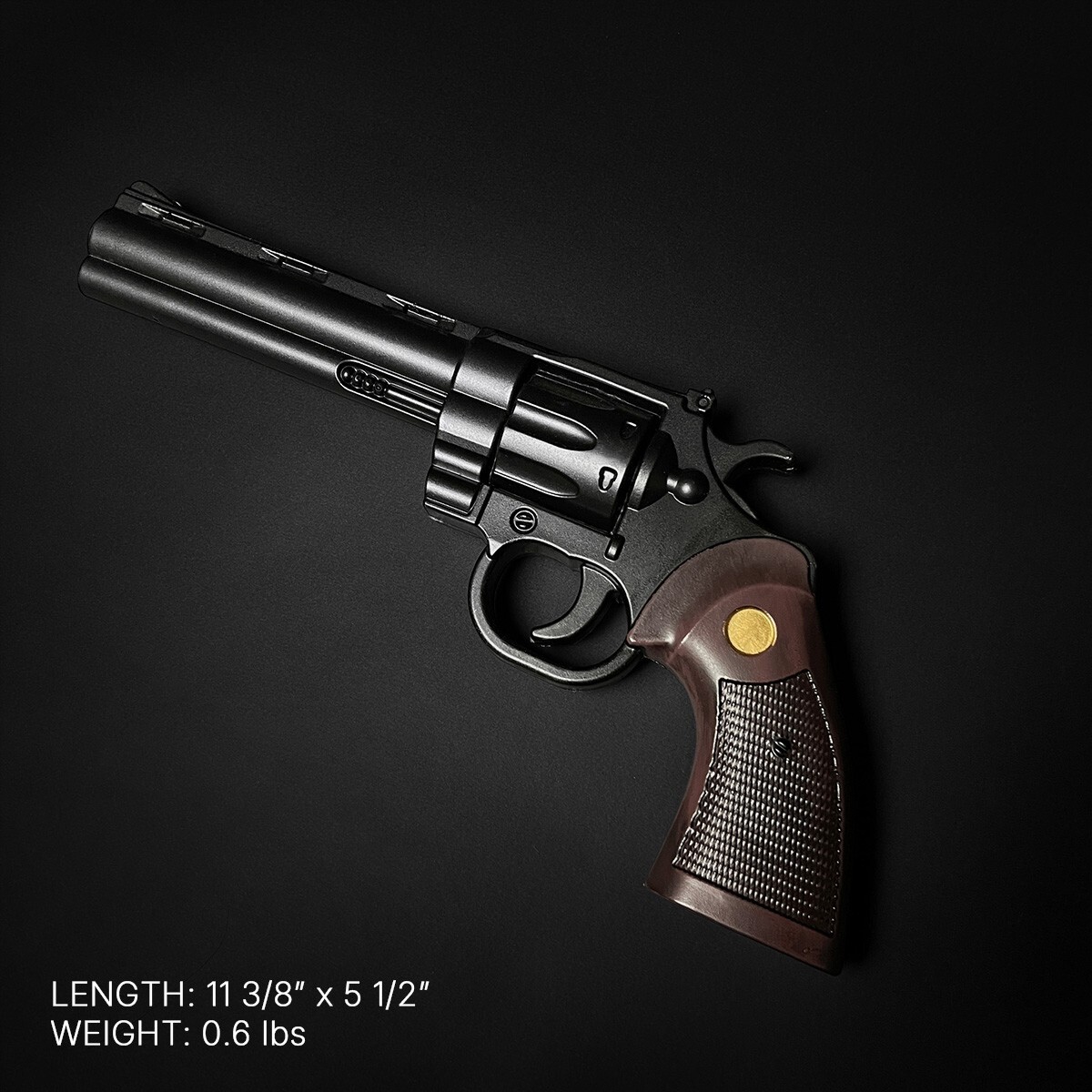 Black Fantasy Grimes Colt Python Revolver Foam Gun For Cosplay, Collections