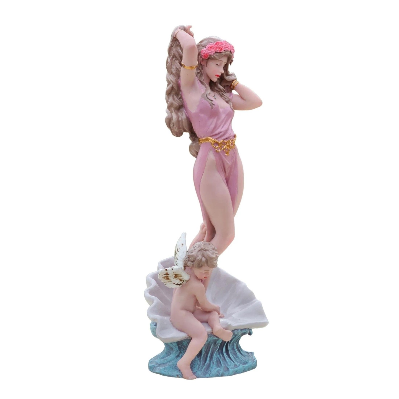 Aphrodite Statue 9 Inch – Greek Goddess Venus with Cupid Figurine, Classic